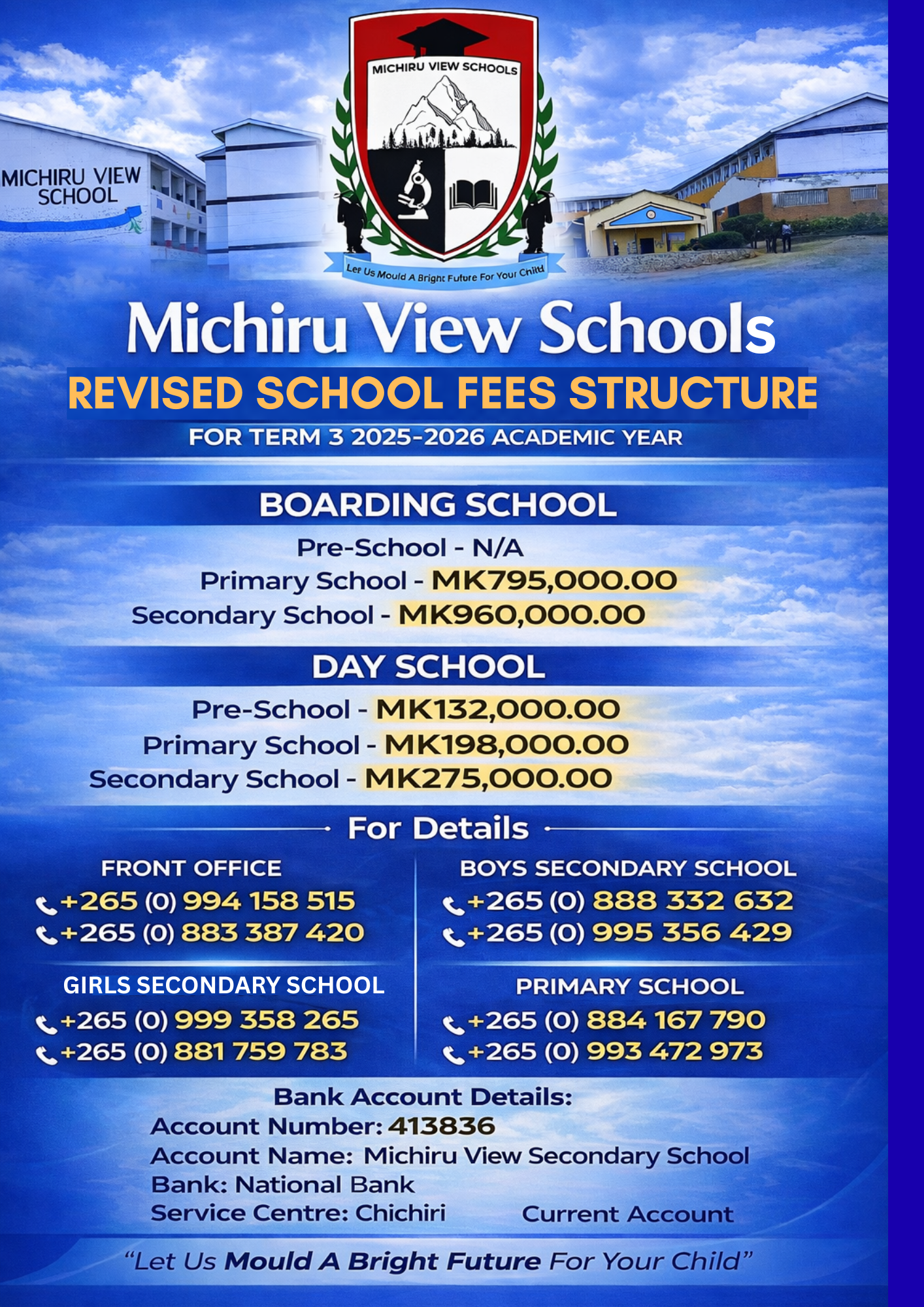 FEES ADJUSTMENT NOTICE